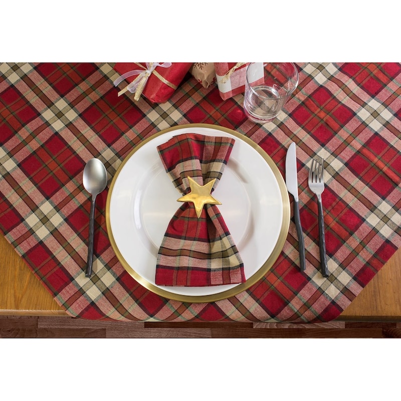 DII Holiday Plaid Kitchen Tablecloth