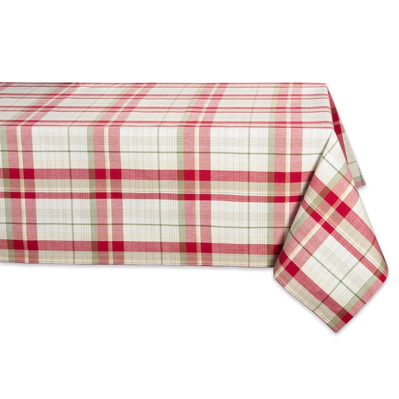 DII Holiday Plaid Kitchen Tablecloth