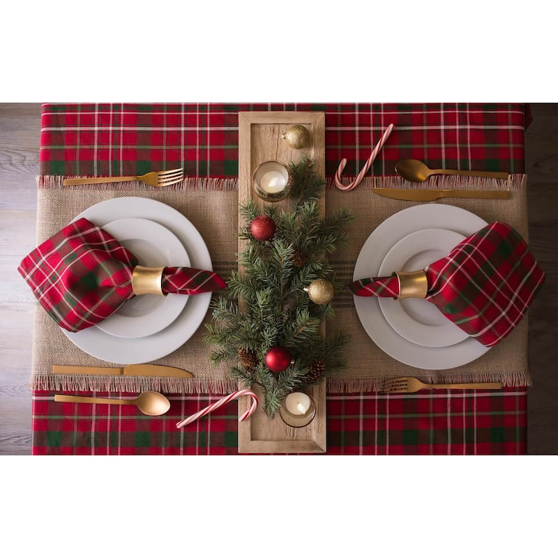 DII Holiday Plaid Kitchen Tablecloth