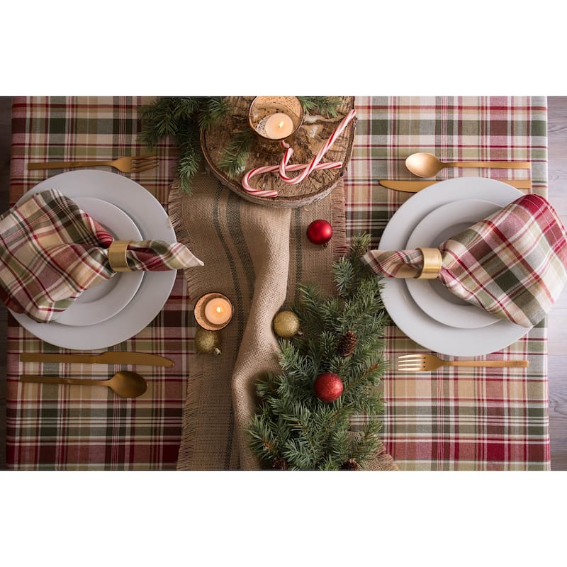 DII Holiday Plaid Kitchen Tablecloth