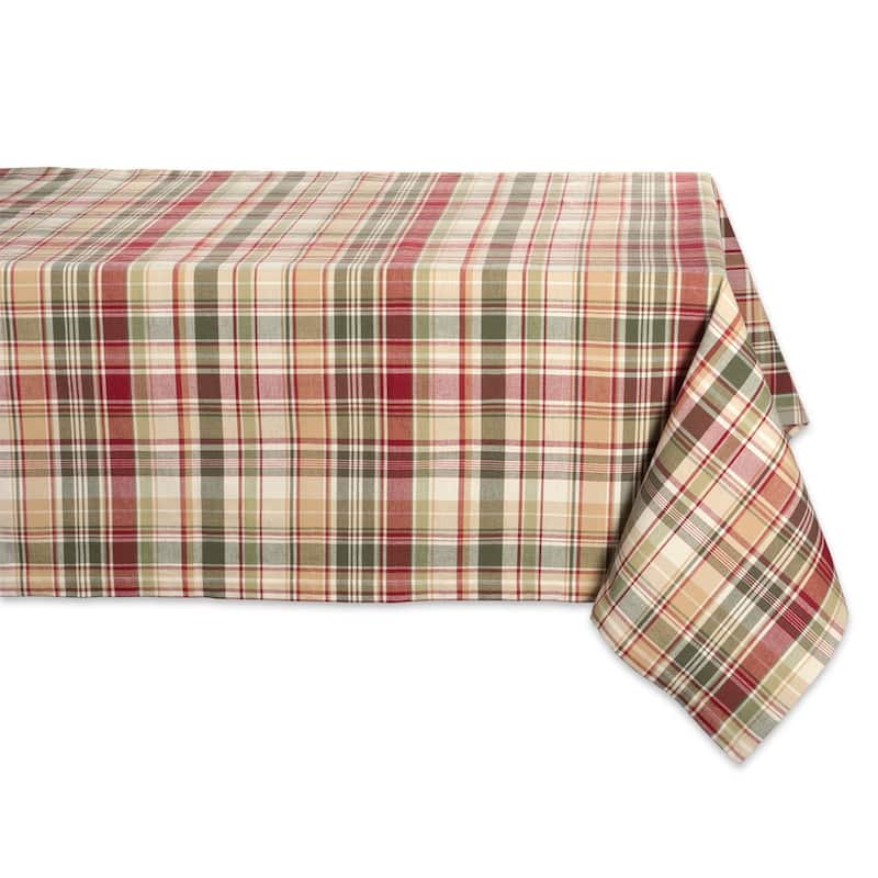 DII Holiday Plaid Kitchen Tablecloth