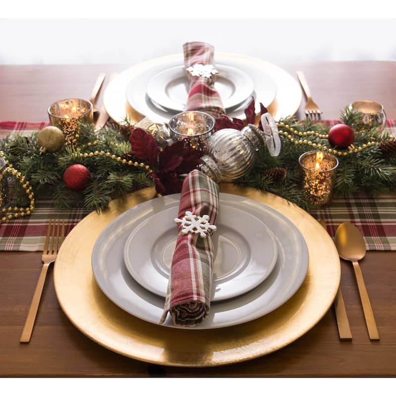 DII Holiday Plaid Kitchen Tablecloth