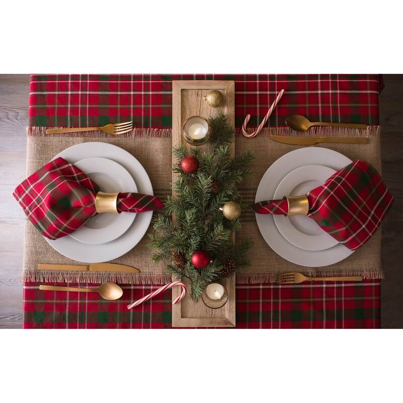 DII Holiday Plaid Kitchen Tablecloth