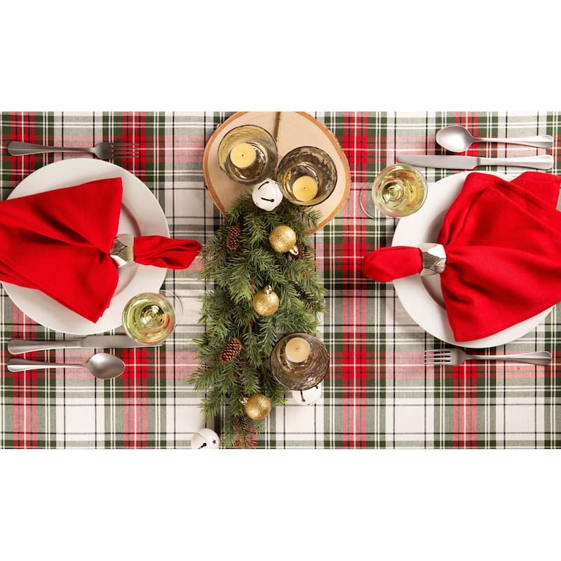DII Holiday Plaid Kitchen Tablecloth