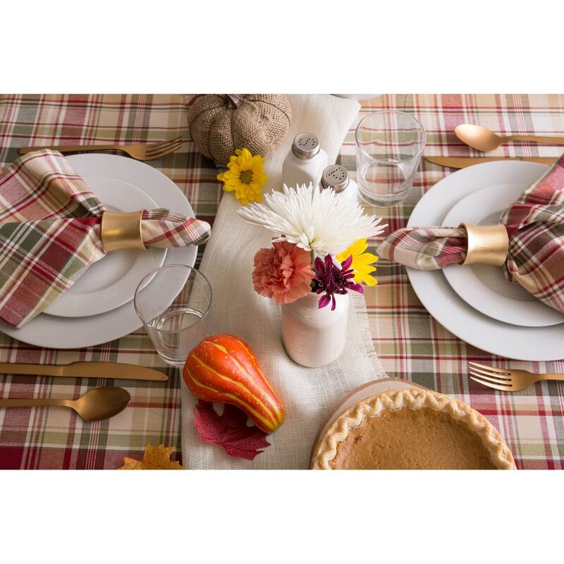 DII Holiday Plaid Kitchen Tablecloth