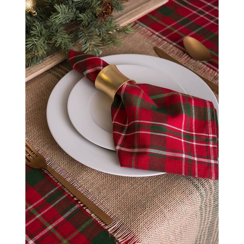 DII Holiday Plaid Kitchen Tablecloth