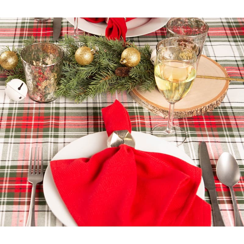DII Holiday Plaid Kitchen Tablecloth