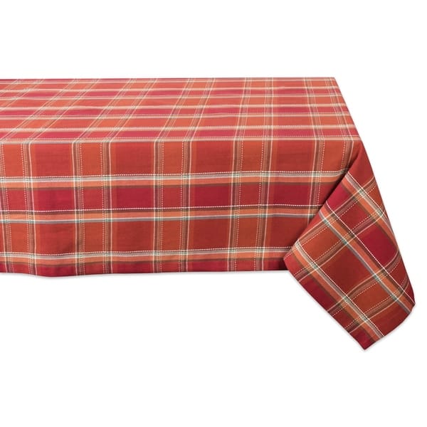slide 2 of 100, DII Holiday Plaid Kitchen Tablecloth 60x104" - Autumn Spice Plaid