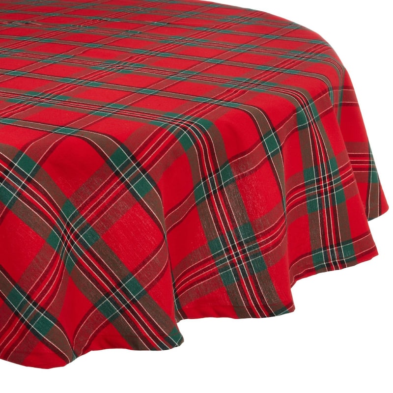 DII Holiday Plaid Kitchen Tablecloth