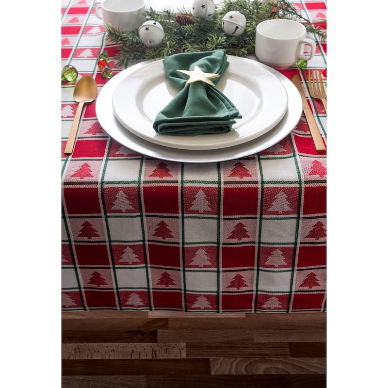 DII Holiday Plaid Kitchen Tablecloth