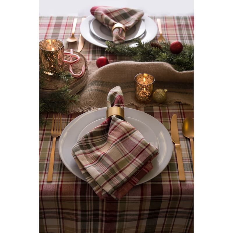 DII Holiday Plaid Kitchen Tablecloth