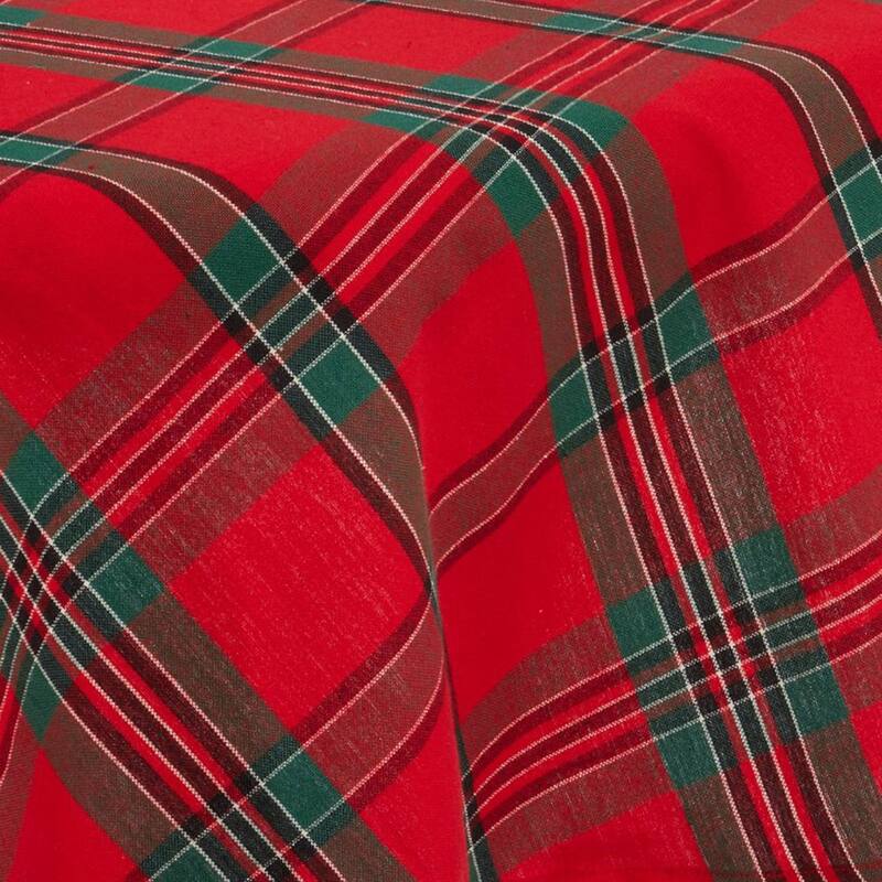 DII Holiday Plaid Kitchen Tablecloth