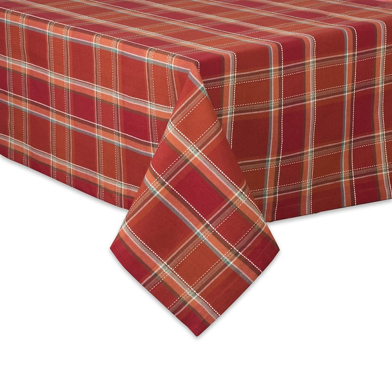 DII Holiday Plaid Kitchen Tablecloth