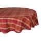preview thumbnail 31 of 98, DII Holiday Plaid Kitchen Tablecloth 70" Round - Autumn Spice Plaid