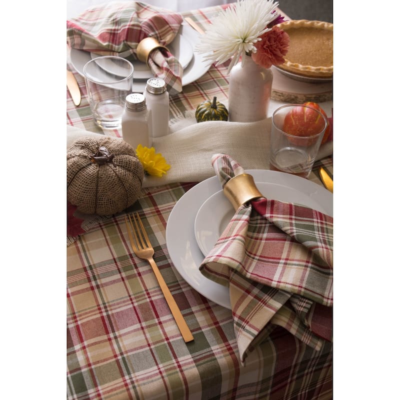 DII Holiday Plaid Kitchen Tablecloth