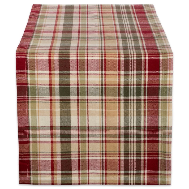 DII Holiday Plaid Kitchen Tablecloth - 14x72" - Cabin Plaid