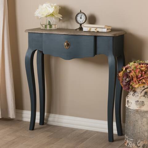 Provincial Blue Spruce Console Table by Baxton Studio