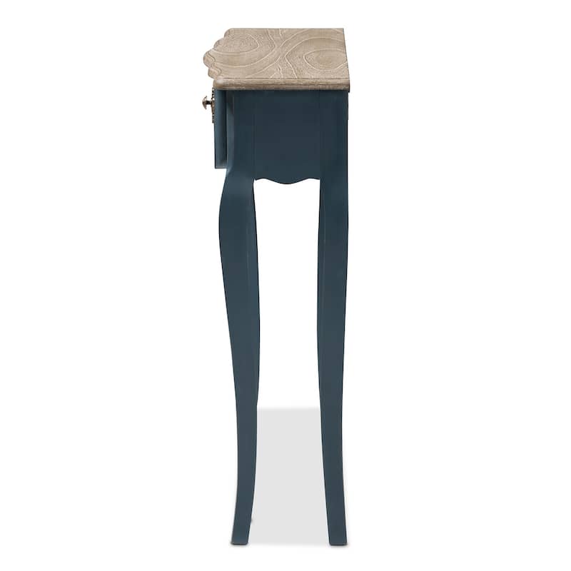 Provincial Blue Spruce Console Table by Baxton Studio