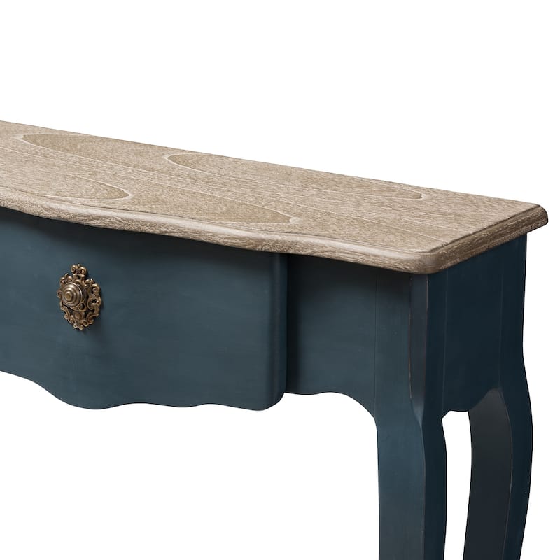 Provincial Blue Spruce Console Table by Baxton Studio