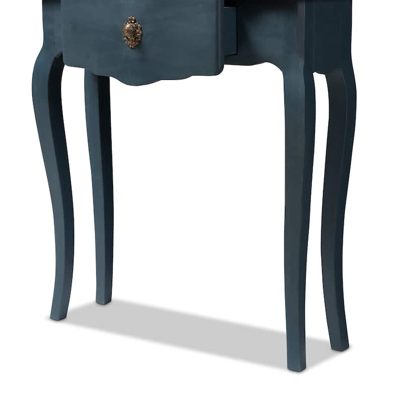 Provincial Blue Spruce Console Table by Baxton Studio