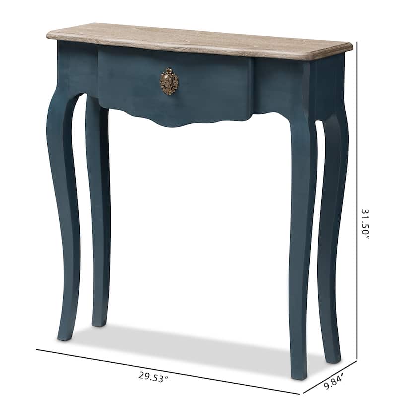 Provincial Blue Spruce Console Table by Baxton Studio