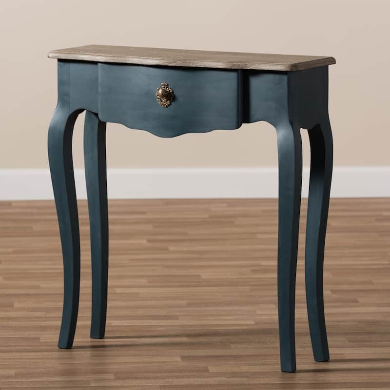 Provincial Blue Spruce Console Table by Baxton Studio