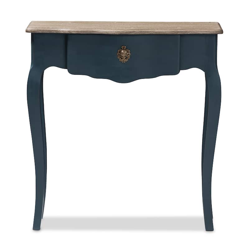Provincial Blue Spruce Console Table by Baxton Studio