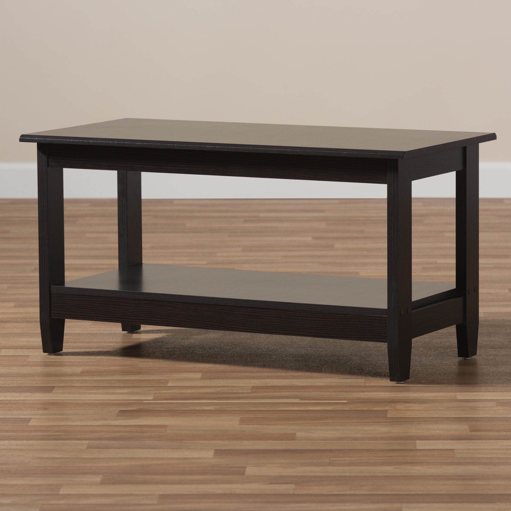 Contemporary Dark Brown Coffee Table by Baxton Studio As Is Item