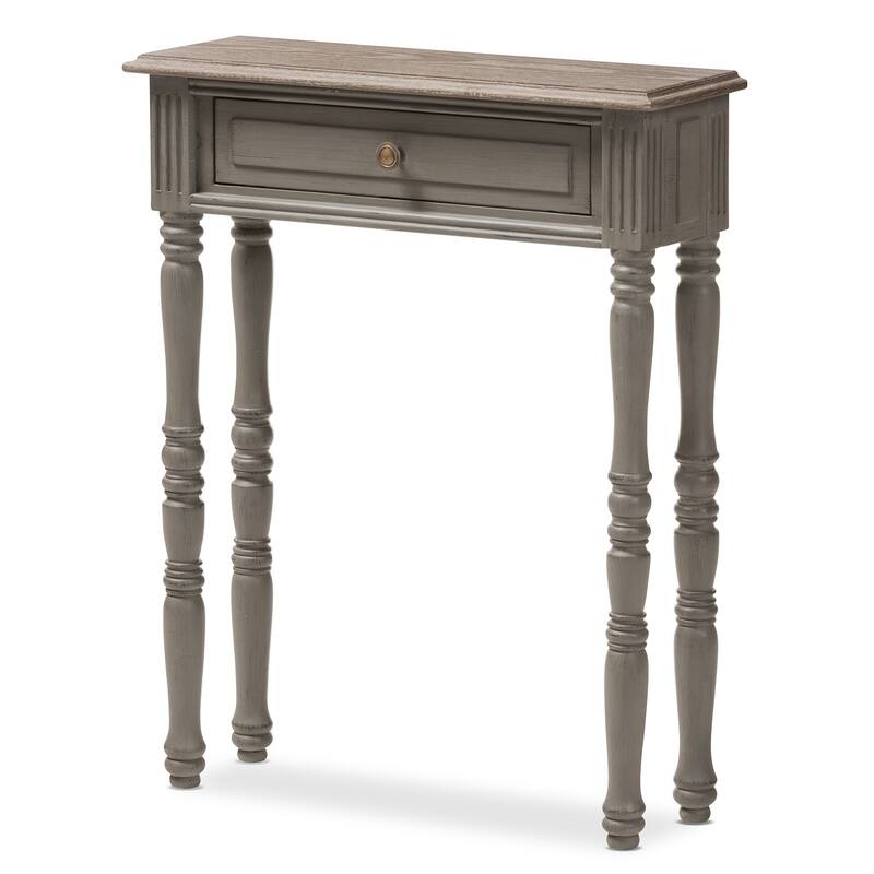 Country Cottage Brown 1-Drawer Console Table by Baxton Studio