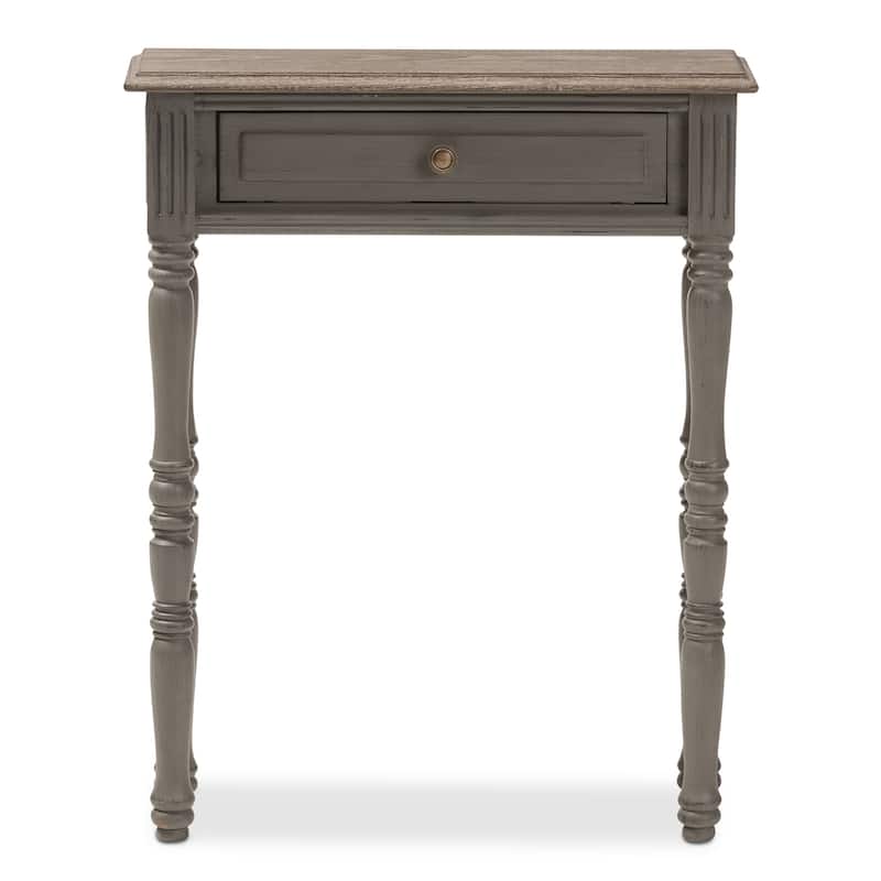 Country Cottage Brown 1-Drawer Console Table by Baxton Studio