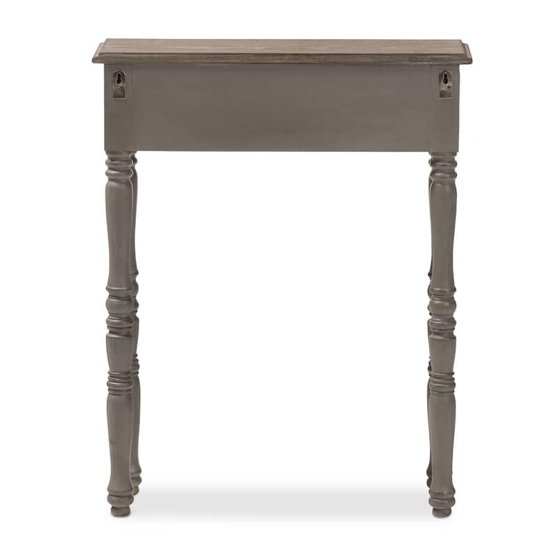 Country Cottage Brown 1-Drawer Console Table by Baxton Studio