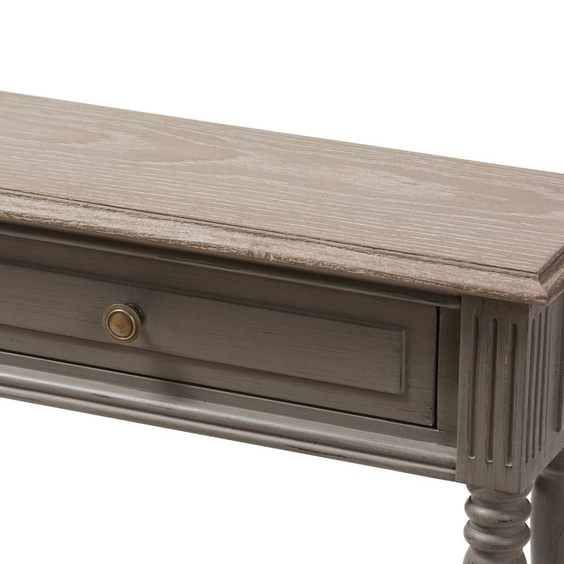 Country Cottage Brown 1-Drawer Console Table by Baxton Studio
