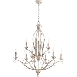 Flora 9-light Chandelier (White) - Chandeliers For Bedrooms by Overstock.com