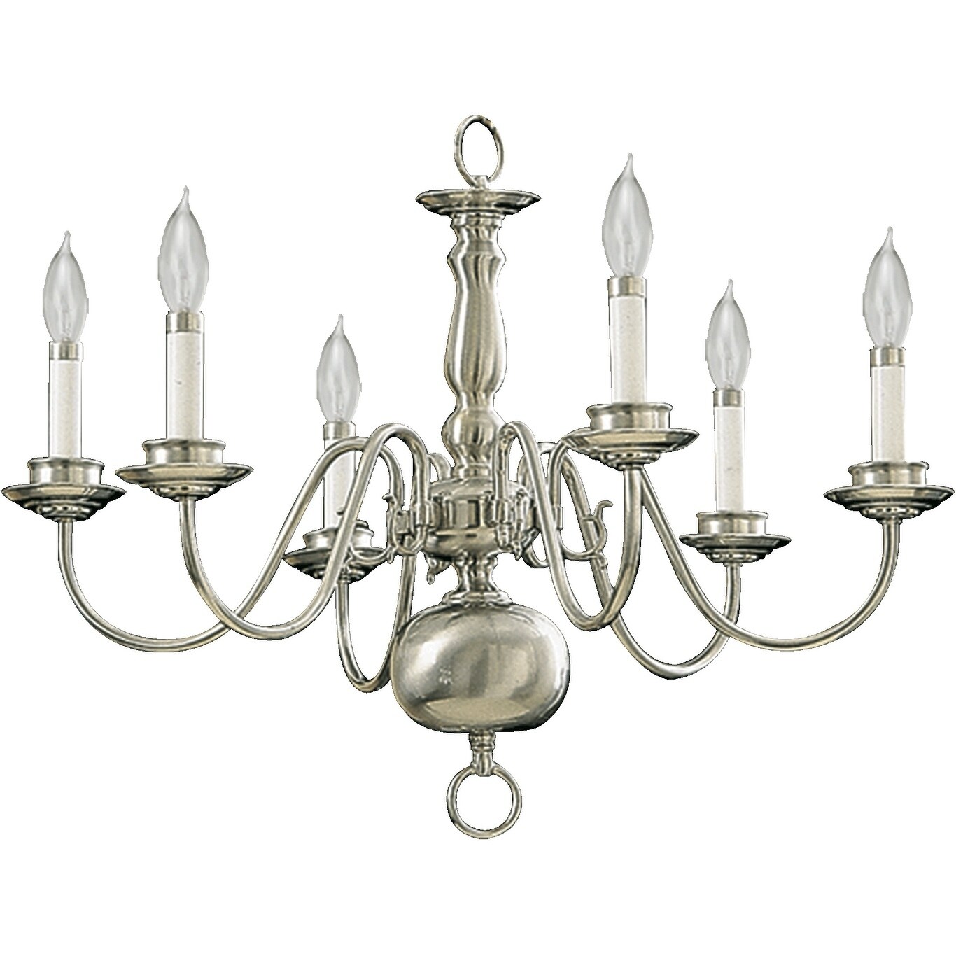 Satin Nickel 6-light Chandelier - Chandeliers For Bedrooms by Overstock.com