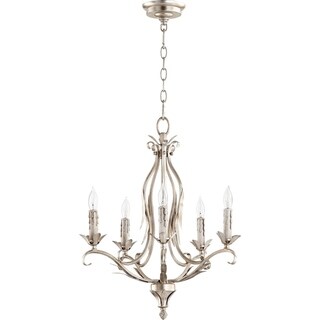 Flora 5-light Chandelier (Silver) - Chandeliers For Bedrooms by Overstock.com