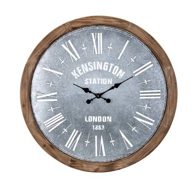 Grant Brown and Grey Oversized Wall Clock
