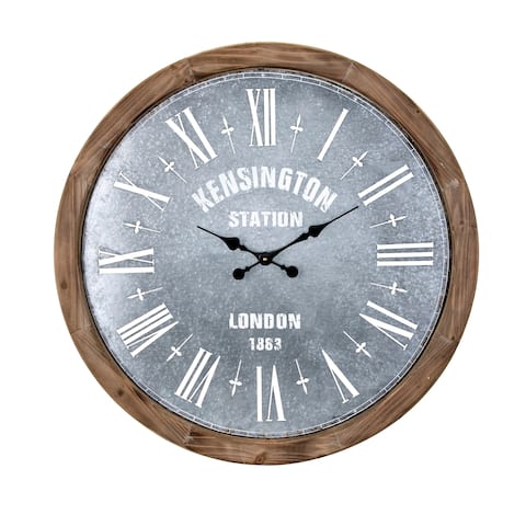 Vintage Kitchen Clocks Online At Our Best Grant Brown And Grey Oversized Wall Clock