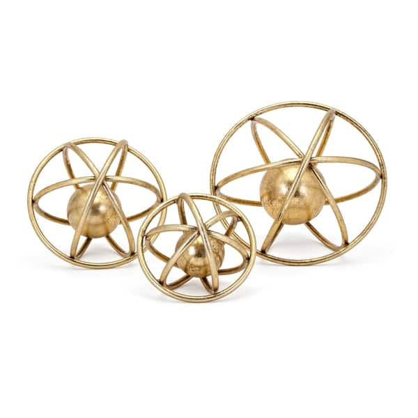 Shop Galaxy Gold Metallic Decorative Balls Set Of 3 Free