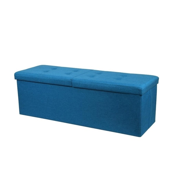 Storage Ottoman Bench 45 Inch Smart Lift Top Royal Blue Storage Ottoman Bench 45 Inch Smart Lift Top Royal Blue Crown Comfort