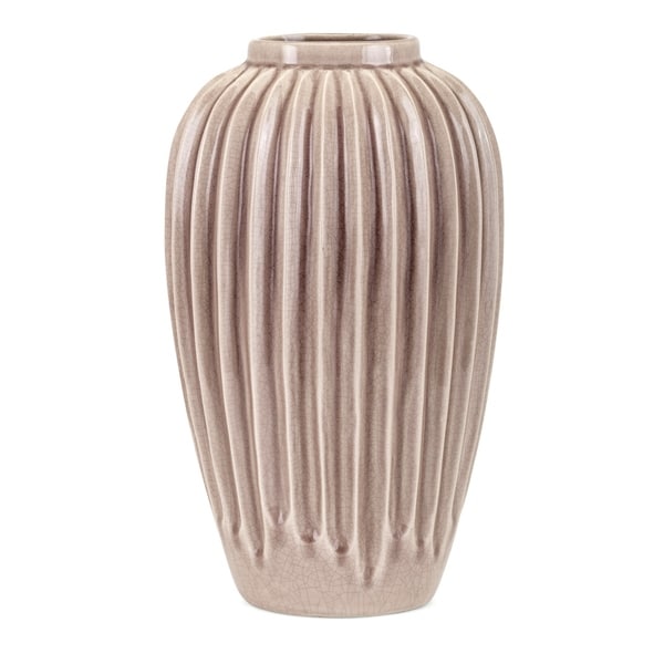 Shop Hunt Beige Large Vase Free Shipping Today Overstock 21221333