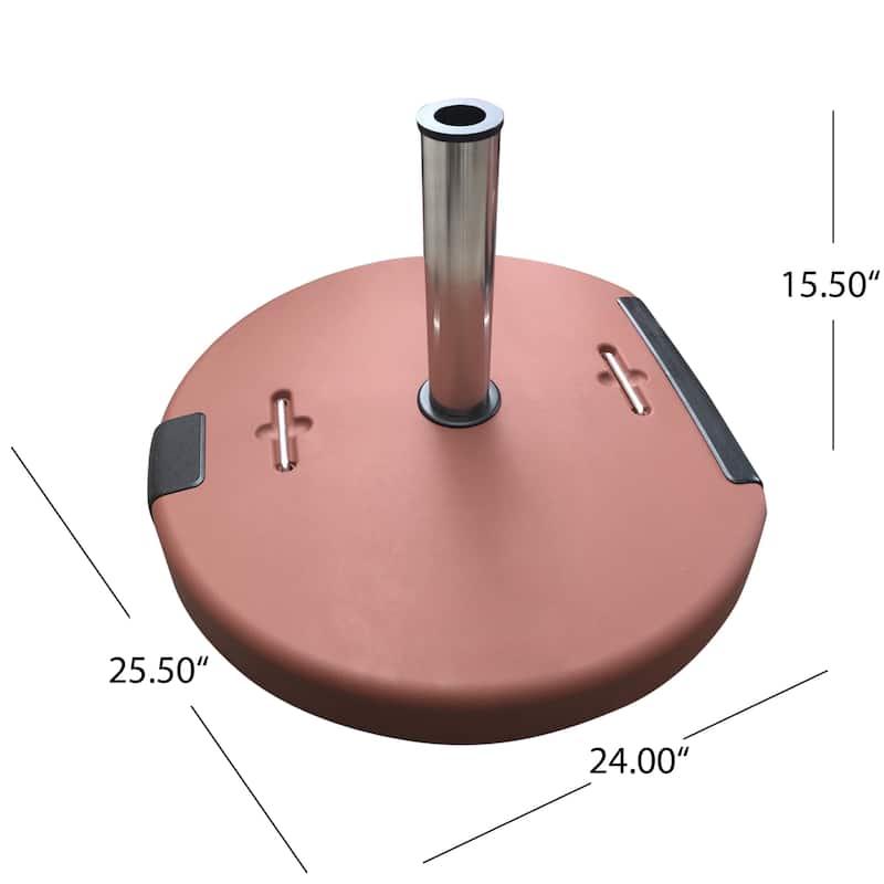 Mota Outdoor Umbrella Base with Stainless Steel Collar by Christopher Knight Home