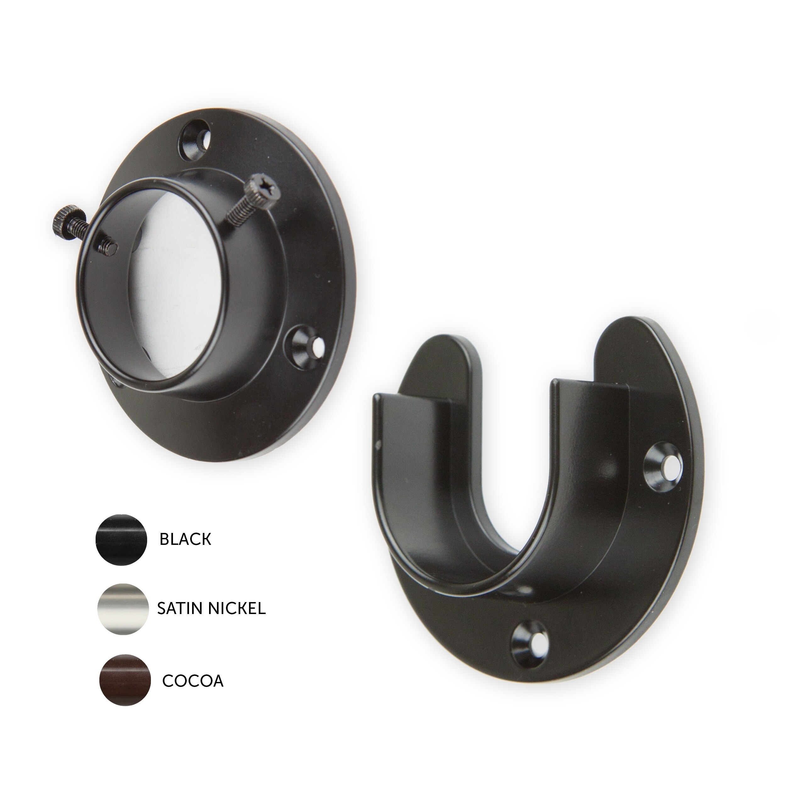Shop Instyledesign Heavy Duty Wall Mount 1 5 Closet Pole Rod