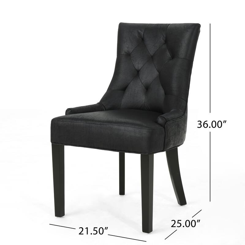 Hayden Traditional Microfiber Dining Chairs (Set of 2) by Christopher Knight Home