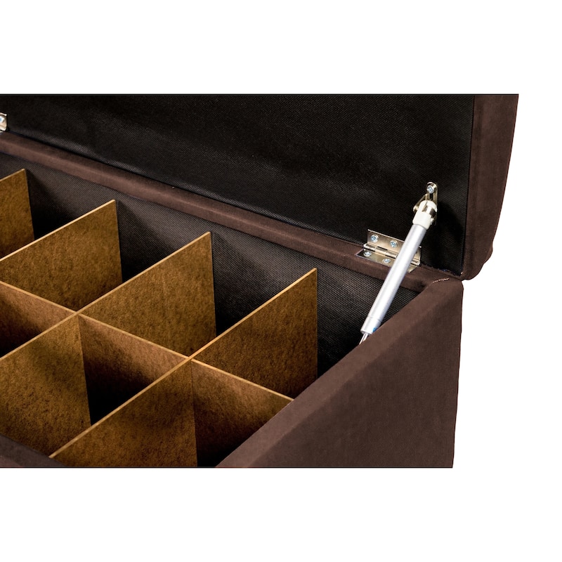 SOLE SECRET DUO 10 Button Linen & Shoe Storage Bench - OBSESSION