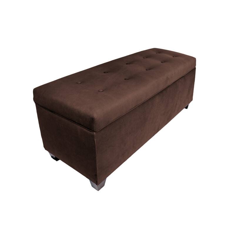 SOLE SECRET DUO 10 Button Linen & Shoe Storage Bench - OBSESSION