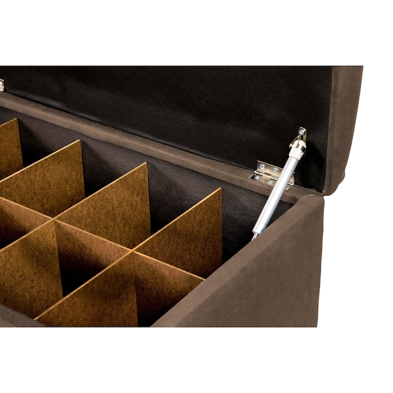 SOLE SECRET DUO 10 Button Linen & Shoe Storage Bench - OBSESSION