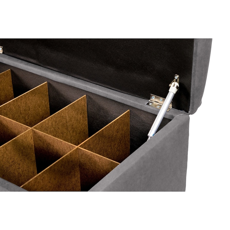 SOLE SECRET DUO 10 Button Linen & Shoe Storage Bench - OBSESSION
