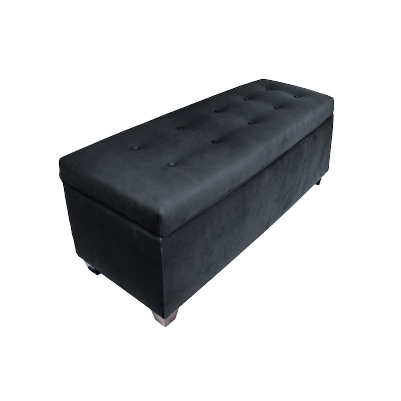 SOLE SECRET DUO 10 Button Linen & Shoe Storage Bench - OBSESSION