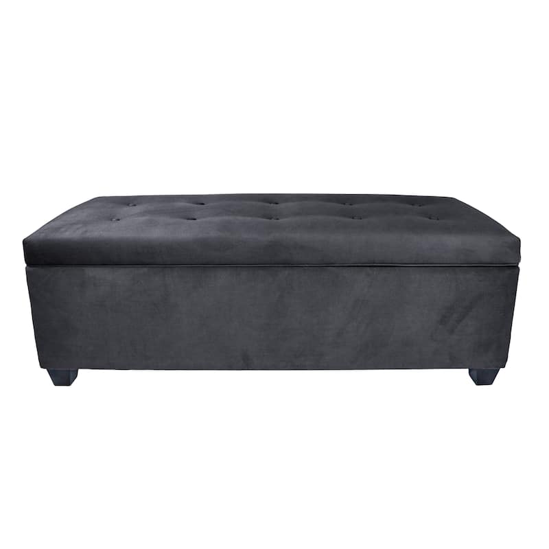 SOLE SECRET DUO 10 Button Linen & Shoe Storage Bench - OBSESSION