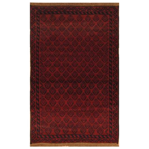 Handmade One-of-a-Kind Balouchi Wool Rug (Afghanistan) - 2'8 x 4'2